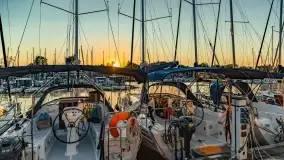 Zachód słońca w porcie AZS Wilkasy - zdjęcie 14