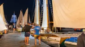 Nocne zdjęcia z XXIII zlotu klubu Jacht Oldtimet, Stranda, sierpień 2022 - zdjęcie 12