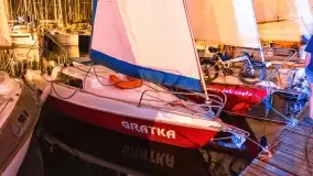 Nocne zdjęcia z XXIII zlotu klubu Jacht Oldtimet, Stranda, sierpień 2022 - zdjęcie 17