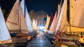 Nocne zdjęcia z XXIII zlotu klubu Jacht Oldtimet, Stranda, sierpień 2022 - zdjęcie 28