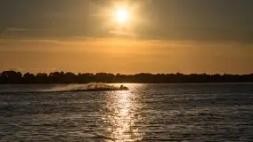 Zachód słońca nad jeziorem Przystań, czerwiec 2022 - zdjęcie 1