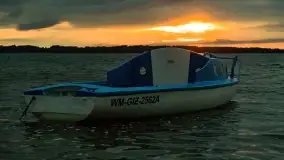 Pochmurny zachód słońca w Pierkunowie nad Kisajnem - zdjęcie 16