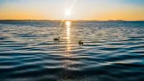 Grudniowy zachód słońca nad jeziorem Dargin, Nowy Harsz - zdjęcie 4