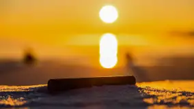 Zimowy wschód słońca w PTTK Wilkasy nad jeziorem Niegocin - zdjęcie 16