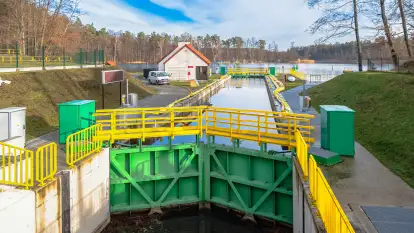 Śluzy Guzianka I i II w śnie zimowym, styczeń 2023 r.