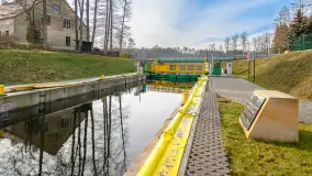 Śluzy Guzianka I i II w śnie zimowym, styczeń 2023 r. - zdjęcie 2