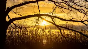 Zachód słońca nad jeziorem Mój, luty 2023 r. - zdjęcie 2