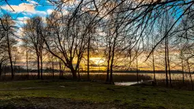 Zachód słońca nad jeziorem Mój, luty 2023 r. - zdjęcie 22