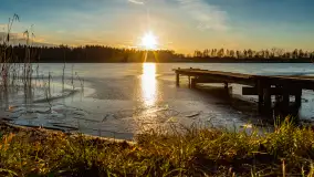 Kolejny zachód nad jeziorem Ryńskim, luty 2023 - zdjęcie 3