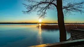Zachód słońca nad jeziorem Mamry, luty 2023 r. - zdjęcie 25