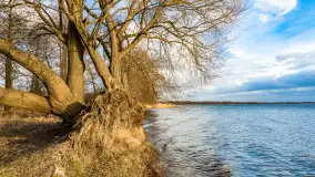 Zachód słońca nad Niegocinem widoczny z dzikiej plaży - zdjęcie 33