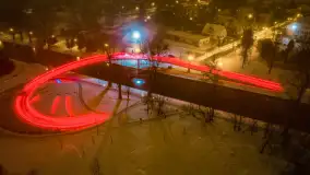 Nocne Giżycko z lotu ptaka, marzec 2023 r. - zdjęcie 48