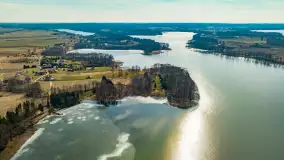 Mix marcowych ujęć Mazur z lotu ptaka - zdjęcie 3