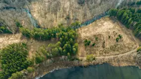 Mix marcowych ujęć Mazur z lotu ptaka - zdjęcie 17