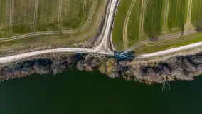 Wiosenne Mazury widziane z drona, końcówka marca 2023 r. - zdjęcie 30