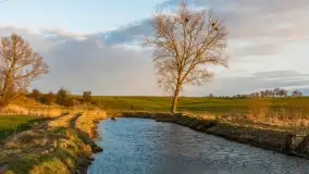 Zachód słońca nad rzeką Guber, kwiecień 2023 r. - zdjęcie 10