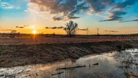 Zachód słońca nad rzeką Guber, kwiecień 2023 r. - zdjęcie 28