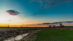 Zachód słońca nad rzeką Guber, kwiecień 2023 r. - zdjęcie 32