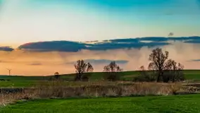 Zachód słońca nad rzeką Guber, kwiecień 2023 r. - zdjęcie 8