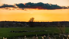 Zachód słońca nad rzeką Guber, kwiecień 2023 r. - zdjęcie 23