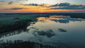 Zachód słońca nad jeziorem Dejguny, Lisi Ogon, kwiecień 2023 r. - zdjęcie 49