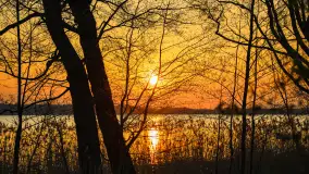Zachód słońca w Pierkunowie, jezioro Kisajno, kwiecień 2023 r. - zdjęcie 18