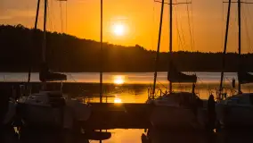 Zachód słońca nad jeziorem Kisajno, maj 2023 r. - zdjęcie 8