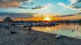 Zachód Słońca w Tle Dla Mew, jezioro Boczne, maj 2023 r. - zdjęcie 9