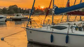 Zachód słońca nad jeziorem Bocznym w Rydzewie - zdjęcie 23