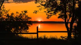 Zachód słońca nad jeziorem Kisajno, Pierkunowo - zdjęcie 13