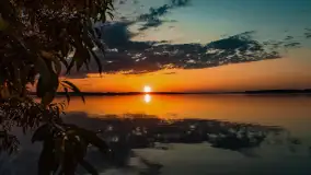 Zachód słońca nad jeziorem Kisajno, Pierkunowo - zdjęcie 1