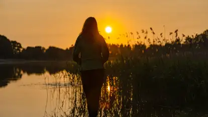 Majowy zachód słońca nad jeziorem Siercze, 2023