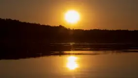 Zachód słońca nad jeziorem Kisajno widziany z dawnego Almaturu - zdjęcie 30