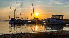 Zachód słońca nad jeziorem Świecajty, widok z Ognistego Ptaka, czerwiec 2023 r. - zdjęcie 13