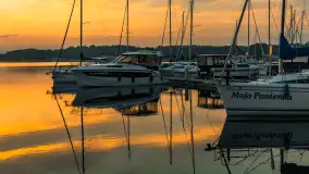 Wschód słońca nad jeziorem Kisajno, Łabędzi Ostrów, czerwiec 2023 r. - zdjęcie 16