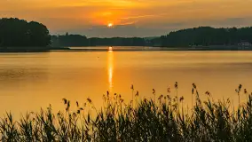 Wschód słońca nad jeziorem Kisajno, Łabędzi Ostrów, czerwiec 2023 r. - zdjęcie 11