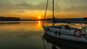 Wschód słońca nad jeziorem Kisajno, Łabędzi Ostrów, czerwiec 2023 r. - zdjęcie 31