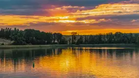 Zachód słońca nad jeziorem Tałty w Mikołajkach, czerwiec 2023 r. - zdjęcie 6