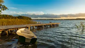 Zachód słońca nad jeziorem Mój, październik 2023 r. - zdjęcie 2