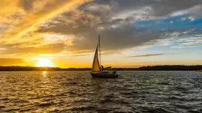 Zachód słońca nad jeziorem Bełdany, Mazurski Raj - zdjęcie 28