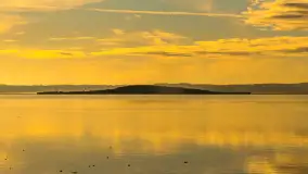 Wschód słońca nad jeziorem Dobskim, listopad 2023 r. - zdjęcie 30