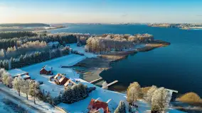 Zimowe Mazury nad jeziorem Święcajty w Ogonkach, listopad 2023 r. - zdjęcie 49