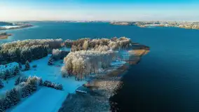 Zimowe Mazury nad jeziorem Święcajty w Ogonkach, listopad 2023 r. - zdjęcie 11