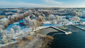 Zimowe Mazury nad jeziorem Święcajty w Ogonkach, listopad 2023 r. - zdjęcie 37