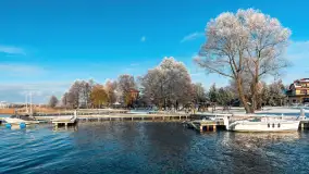 Mazurska biała jesień w porcie Ognisty Ptak, listopad 2023 r. - zdjęcie 11