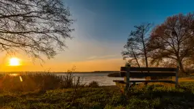 Zachód nad jeziorem Niegocin, listopad 2023 r. - zdjęcie 7