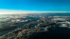 Jeszcze raz zima z drona nad Kisajnem i Święcajtami, listopad 2023 r. - zdjęcie 5