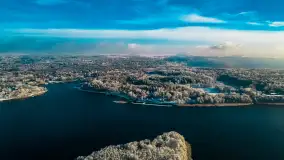 Jeszcze raz zima z drona nad Kisajnem i Święcajtami, listopad 2023 r. - zdjęcie 17