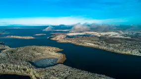 Jeszcze raz zima z drona nad Kisajnem i Święcajtami, listopad 2023 r. - zdjęcie 19