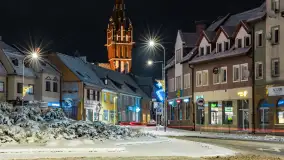 Zimowy Kętrzyn w nocy, styczeń 2024 r. - zdjęcie 43